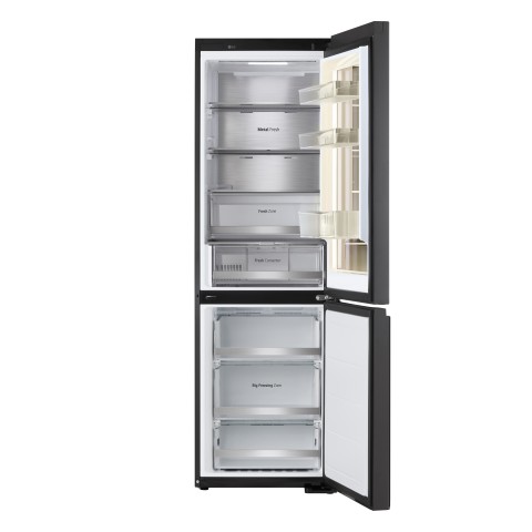 LG MoodUP GBG7190CEV Frigo combinato InstaView, Classe C, 349L, Nero