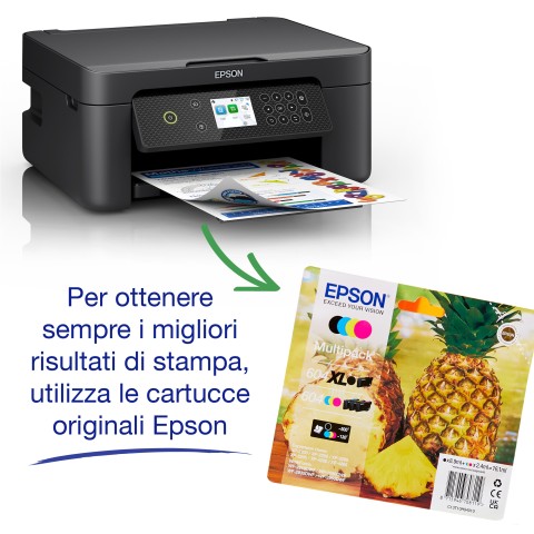 Epson Expression Home XP-4200 stampante multifunzione A4 getto d'inchiostro, stampa, copia, scansione, Display LCD 6.1cm, WiFi Direct, AirPrint, 3 mesi di inchiostro incluso con ReadyPrint