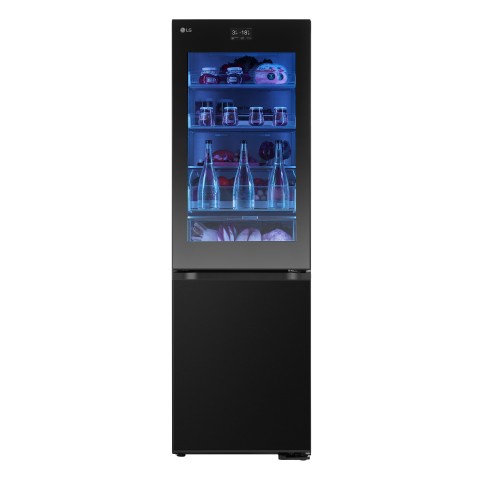 LG MoodUP GBG7190CEV Frigo combinato InstaView, Classe C, 349L, Nero