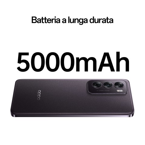 OPPO Reno12 5G AI Smartphone, Tripla fotocamera 50+8+2MP, Selfie 32MP, Display 6.7” 120HZ AMOLED FHD+, 5000mAh, RAM 24 GB (12+12) + ROM 256GB, [Versione Italia], Black Brown