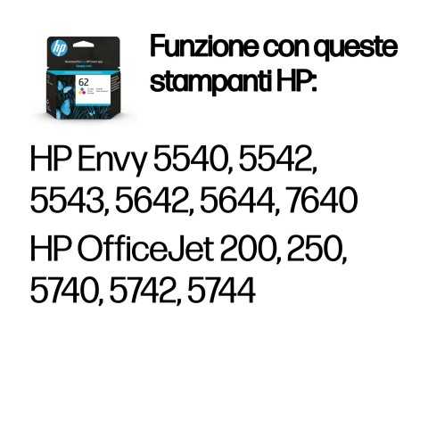 HP Cartuccia originale inchiostro tricromia 62