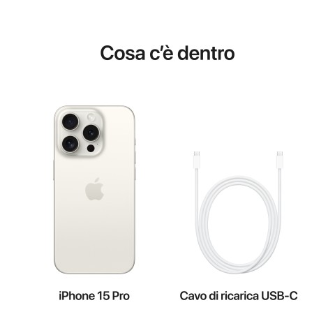 Apple iPhone 15 Pro 256GB Titanio Bianco