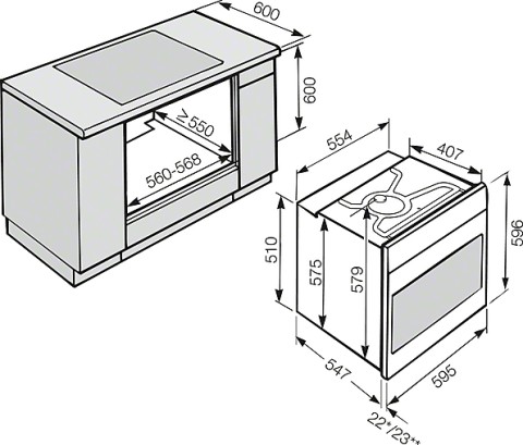 Miele H 2266 B forno 76 L 3500 W A+ Nero, Acciaio inox