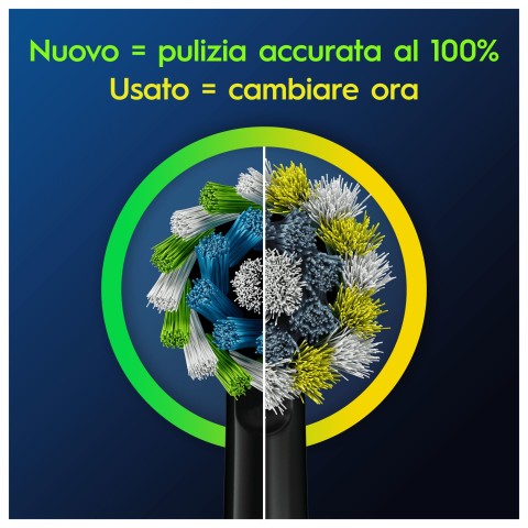 Oral-B Testine Di Ricambio Pro Cross Action Black, 3 Testine