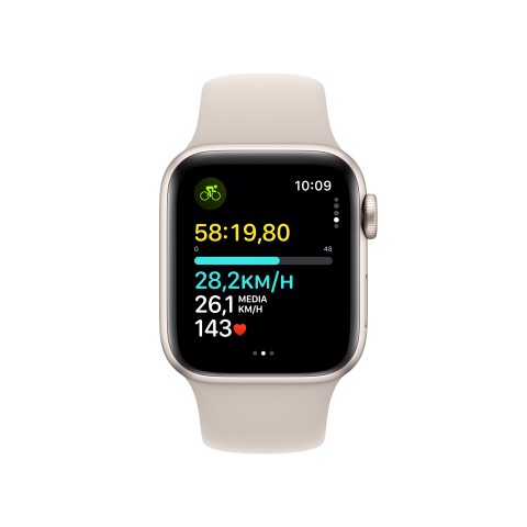 Apple Watch SE GPS Cassa 40mm in Alluminio Galassia con Cinturino Sport Galassia - M/L