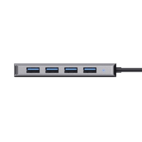 Trust Halyx Aluminium 4-Port USB 3.2 Hub USB 3.2 Gen 1 (3.1 Gen 1) Micro-B Grigio