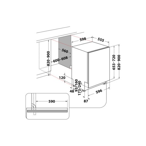 Hotpoint Lavastoviglie da incasso HIC 3C26N WF