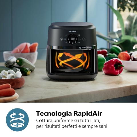 Philips 2000 series NA221/00 Airfryer 4.2 L, Friggitrice ad aria 13 in 1, App ricettario