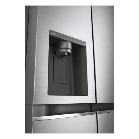 LG GSLV70PZTD Frigorifero Side-by-Side, Classe D, 635L, Wi-Fi, Con allaccio, Inox