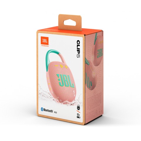 JBL Clip 5 Altoparlante portatile mono Menta, Rosa 7 W