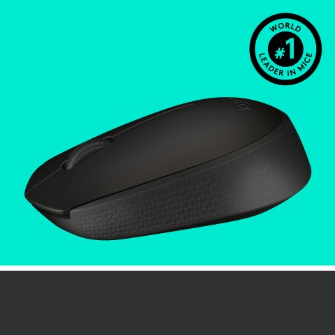 Logitech M171 Mouse Wireless, 2.4 GHz con Mini Ricevitore USB, Rilevamento Ottico, Durata ‎Batteria Fino a 12 Mesi, Mouse Ambidestro per PC/Mac/Laptop, Nero