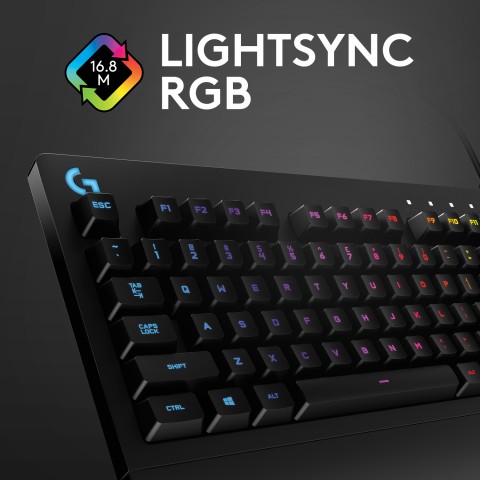 Logitech G Logitech G213 Prodigy Tastiera Gaming Cablata, LIGHTSYNC RGB, Tasti Retroilluminati, Resistente Agli Schizzi, Tasti Personalizzabili, Controlli Dedicati Multimediali, QWERTY Layout Italiano, Nero