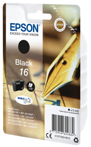 Epson Pen and crossword Cartuccia Penna e cruciverba Nero Inchiostri DURABrite Ultra 16