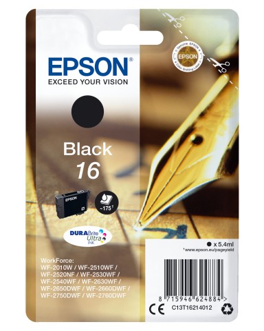 Epson Pen and crossword Cartuccia Penna e cruciverba Nero Inchiostri DURABrite Ultra 16