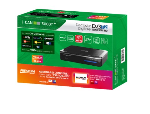 ADB i-CAN 5000T+ Terrestre HD Nero