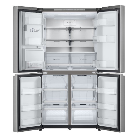 LG GML960PYBE Frigorifero Multidoor, Classe E, 641L, Wi-Fi, Drink dispenser, UVnano, Metal Fresh, No frost, Argento