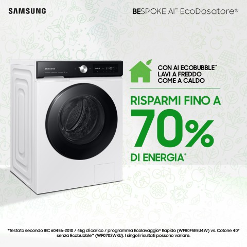 Samsung WW90DB7U94GEU3 lavatrice Caricamento frontale 9 kg 1400 Giri/min Bianco