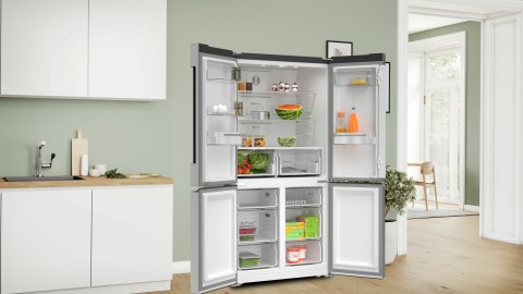 Bosch Serie 4 KFN96VPEA Frigorifero multidoor da libera installazione 183 x 90.5 cm Acciaio spazzolato anti-impronta Classe E