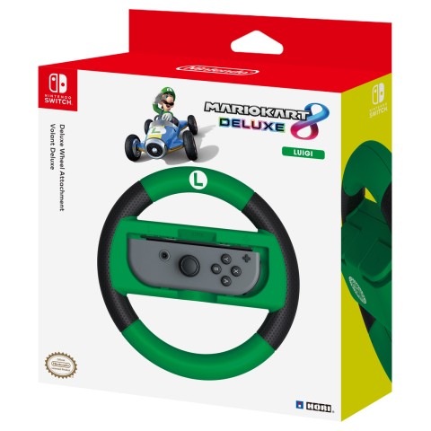 Hori Mario Kart 8 Deluxe Racing Wheel Luigi, Nintendo Switch Volante da corsa