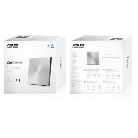 ASUS ZenDrive U9M lettore di disco ottico DVD±RW Argento