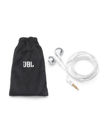 JBL Tune 205 Auricolare Cablato In-ear Musica e Chiamate Cromo, Bianco