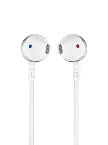 JBL Tune 205 Auricolare Cablato In-ear Musica e Chiamate Cromo, Bianco