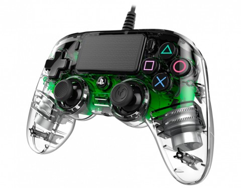 NACON PS4OFCPADCLGREEN periferica di gioco Verde, Trasparente USB Gamepad Analogico/Digitale PC, PlayStation 4