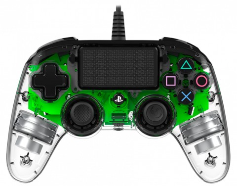 NACON PS4OFCPADCLGREEN periferica di gioco Verde, Trasparente USB Gamepad Analogico/Digitale PC, PlayStation 4