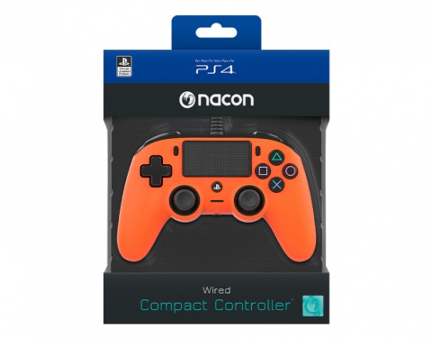 NACON PS4OFCPADORANGE periferica di gioco Arancione USB Gamepad Analogico/Digitale PC, PlayStation 4