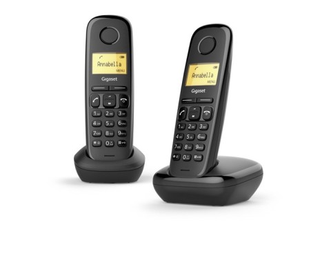 Gigaset A170 Duo Telefono analogico/DECT Identificatore di chiamata Nero