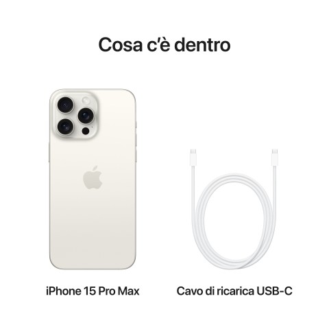 Apple iPhone 15 Pro Max 256GB Titanio Bianco