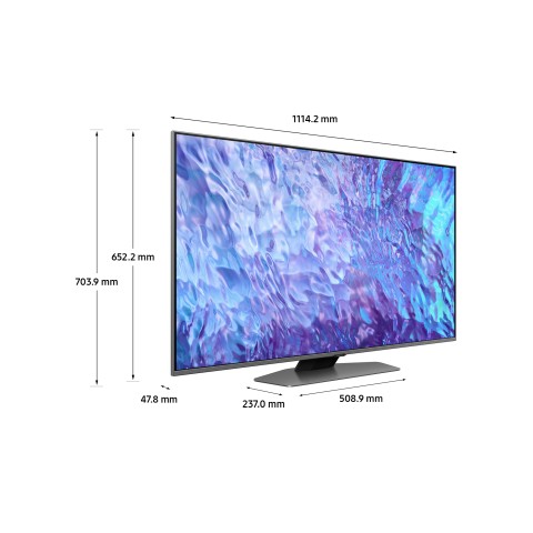 Samsung Series 8 TV QE50Q80CATXZT QLED 4K, Smart TV 50" Processore Neural Quantum 4K, Dolby Atmos e OTS Lite, Carbon Silver 2023