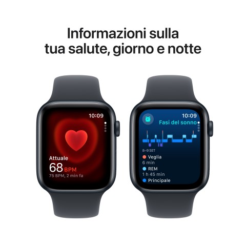 Apple Watch SE GPS 44mm Cassa Alluminio Mezzanotte con Mezzanotte Sport Band - M/L