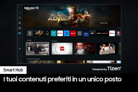 Samsung Series 7 TV UE55CU7170UXZT Crystal UHD 4K, Smart TV 55" Processore Crystal 4K, OTS Lite, Black 2023