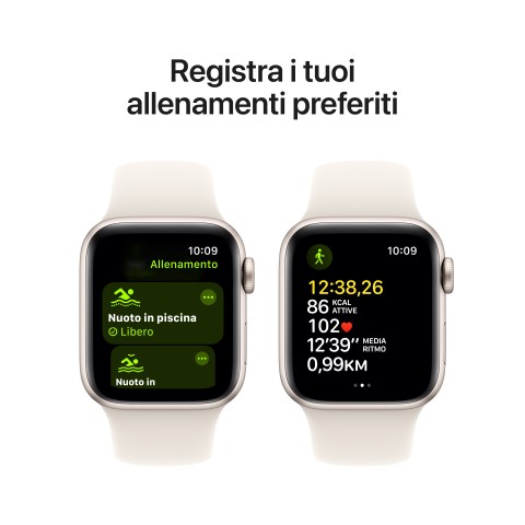 Apple Watch SE GPS 40mm Cassa Alluminio Galassia con Galassia Sport Band - M/L