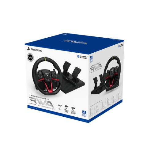 Hori SPF-022U periferica di gioco Nero Sterzo + Pedali PC, PlayStation 4, PlayStation 5