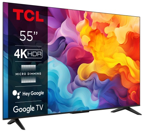 TCL P655 Serie P6 Smart TV Ultra HD 4K 55" 55P655, Dolby Audio, Controlli vocali, Google TV