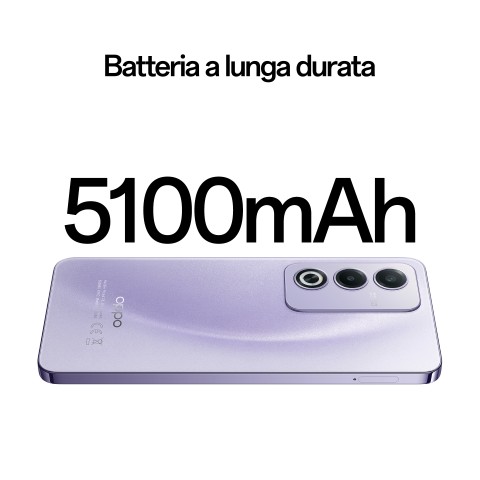 OPPO A80 5G Smartphone, AI Doppia Fotocamera 50+2MP, Selfie 8MP, Display 6.67” 120HZ LCD HD+, 5100mAh, RAM 16 GB (8+8) + ROM 256GB, IP54, [Versione Italia], Moonlight Purple