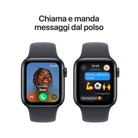 Apple Watch SE GPS 40mm Cassa Alluminio Mezzanotte con Mezzanotte Sport Band - S/M