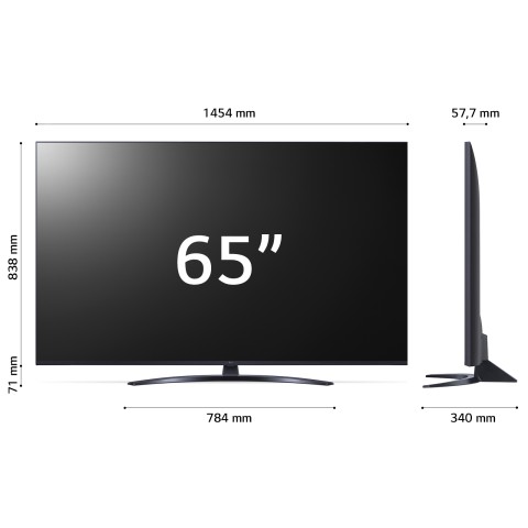 LG UHD 65'' Serie UT81 65UT81006LA, TV 4K, 3 HDMI, SMART TV 2024