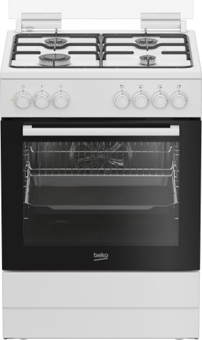 Beko Forno Elettrico Ventilato con Grill Elettrico e Timer, coperchio in vetro, ventilazione tangenziale, Bianco