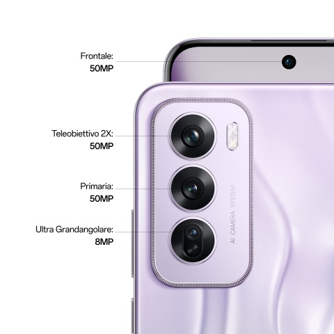 OPPO Reno12 Pro 5G AI Smartphone, Tripla fotocamera 50+50+8MP, Selfie 50MP, Display 6.7” 120HZ AMOLED FHD+, 5000mAh, RAM 24 GB (12+12) + ROM 512GB, [Versione Italia], Nebula Silver