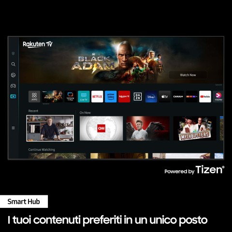 Samsung Series 6 TV QE55Q60CAUXZT QLED 4K, Smart TV 55" Processore Quantum 4K Lite, OTS Lite, Black 2023