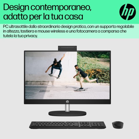 HP 24-cr0044nl Intel® Core™ i3 i3-1315U 60,5 cm (23.8") 1920 x 1080 Pixel PC All-in-one 8 GB DDR4-SDRAM 512 GB SSD Windows 11 Home Wi-Fi 6 (802.11ax) Bianco