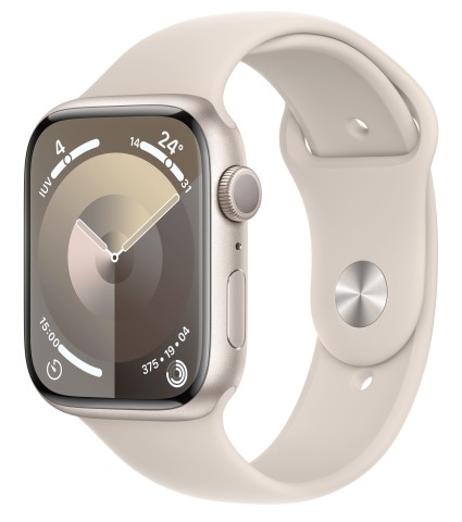 Apple Watch Series 9 GPS Cassa 45mm in Alluminio Galassia con Cinturino Sport Galassia - M/L