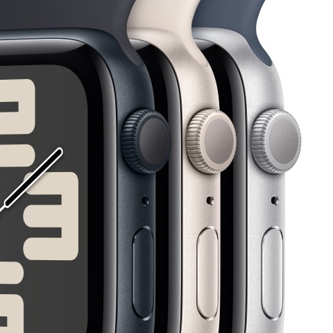 Apple Watch SE GPSCassa 44mm in Alluminio Mezzanotte con Cinturino Sport Mezzanotte - M/L