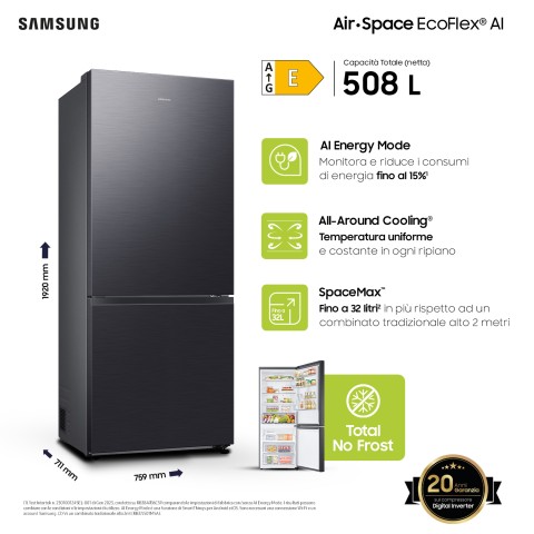 Samsung RB50DG601EB1 Libera installazione 508 L E Antracite