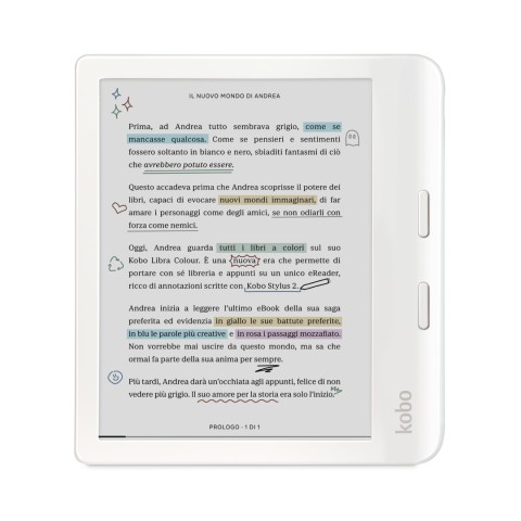 Rakuten Kobo Libra Colour lettore e-book Touch screen 32 GB Wi-Fi Bianco