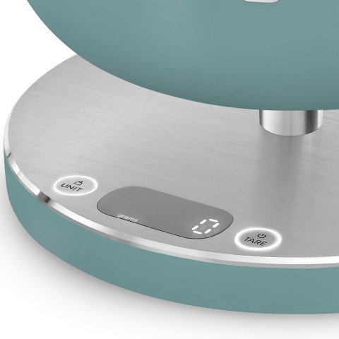 Smeg KSC01EGMWW bilancia da cucina Verde chiaro, Acciaio inox Superficie piana Rotondo Bilancia da cucina elettronica