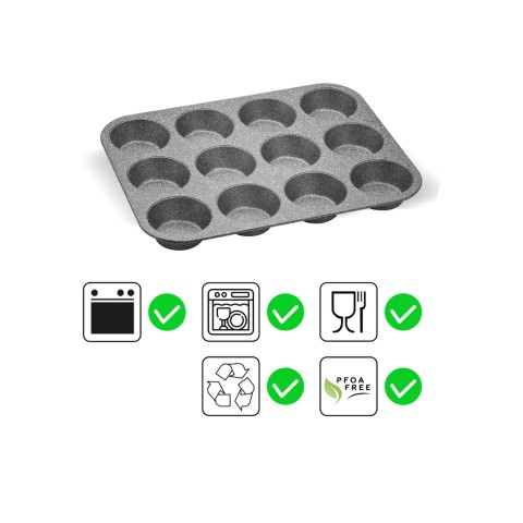 Aeternum Madame Bakeware teglia muffin 12 pezzi